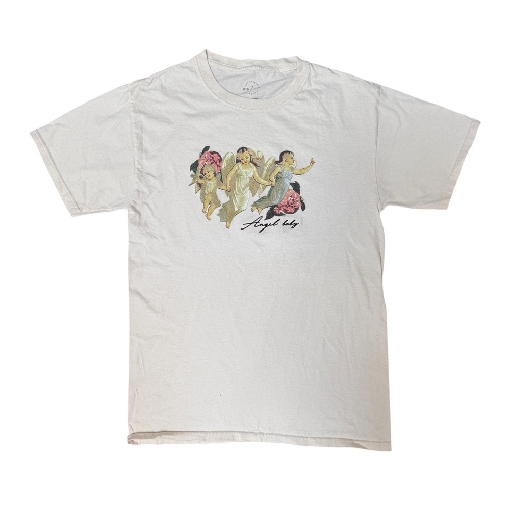 PS/LA Cream Angel Graphic T-shirt
